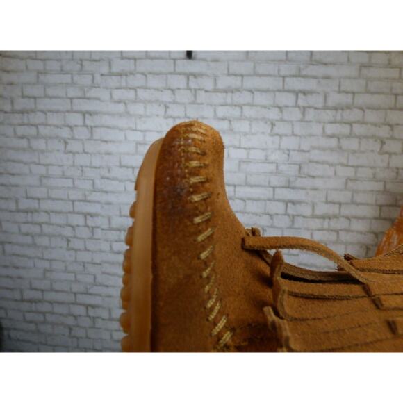 Minnetonka Dusty Brown Suede Leather Fringe Boots Girl's Size 7 NEW - Picture 8 of 8